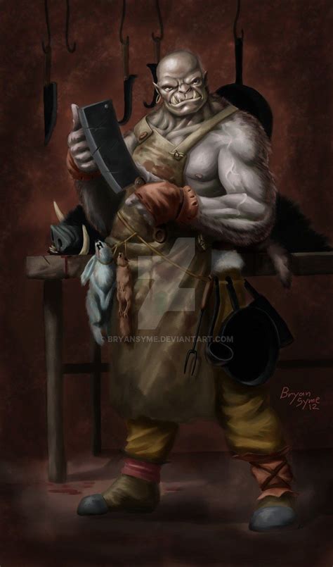 Orc Cook Fantasy Adventurer Dungeons And Dragons Homebrew Half Orc