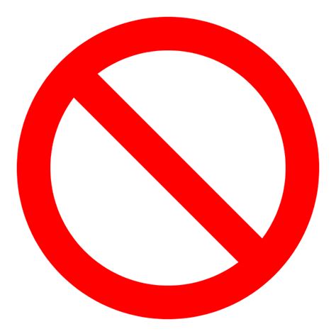 Not Allowed Symbol Clipart Clipart Suggest