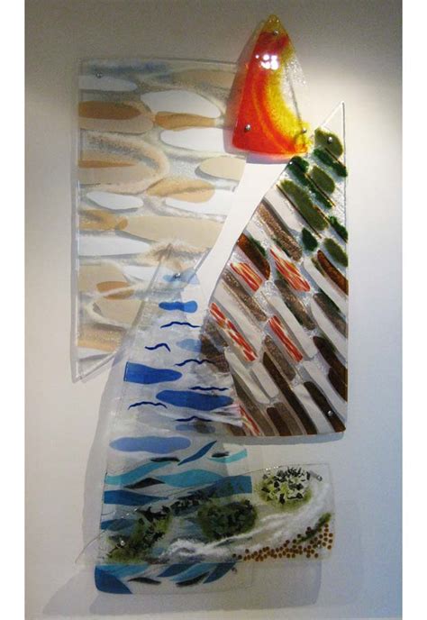 Colour Fused Glass Wall Sculpture Perth Art Glass