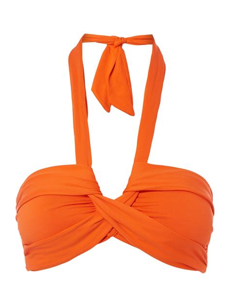 Seafolly Bandeau Bikini Top In Orange Lyst