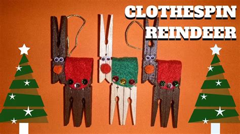 Christmas Craft Clothespin Reindeer Clothespin Crafts