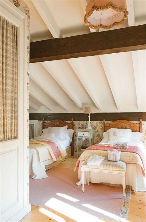 The accented armchair in a pastel pink and white is surely the main charmer in this bedroom and totally stands out in the place. 40 Various Ways To Do Country Bedroom Designs - Decoration ...