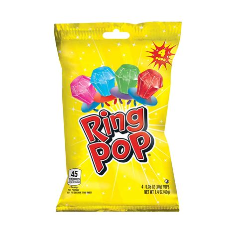 Ring Pop Candy Variety Pack Assorted Flavors 4 Count