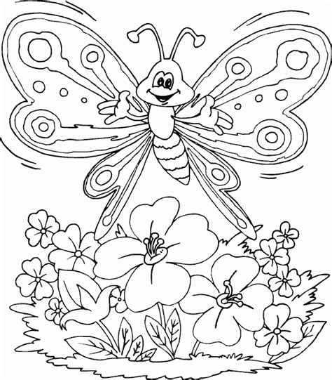 Flowers And Butterflies Drawing At Getdrawings Free Download