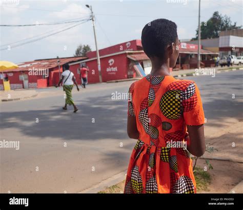 Lady Wearing Traditional Dress In Kigali Rwanda Street Photography