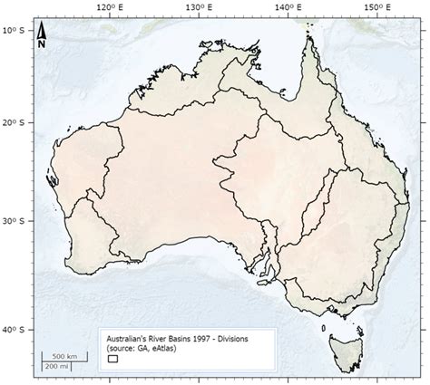 Australias River Basins 1997 Divisions Eatlas Source Ga Eatlas