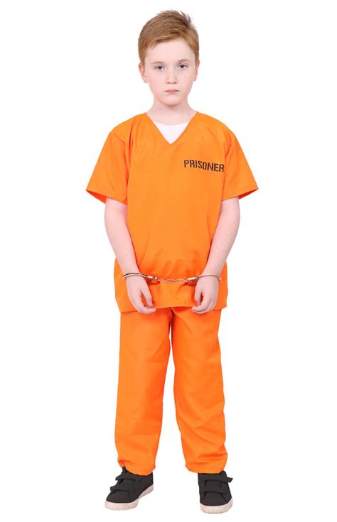 Childs Orange Prisoner Costume Cazaar