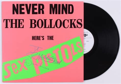 Johnny Rotten Signed The Sex Pistols Never Mind The Bollocks Heres The Sex Pistols Vinyl