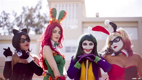 Catwoman Poison Ivy Joker Y Harley Quinn Cosplay By Enriquengfilms On