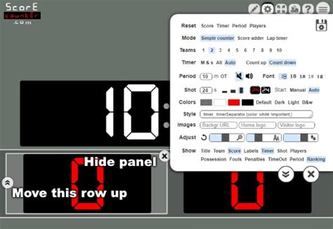 Very Simple Minimalist Scoreboard Timer And Score Counter