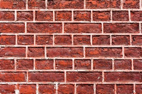 Old Red Brick Wall Background Texture Close Up Bricked Wall Textured