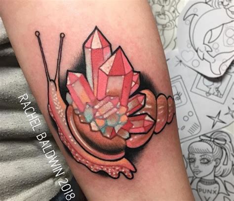 10 Stunning Crystal And Gem Tattoos Snail Tattoo Gem