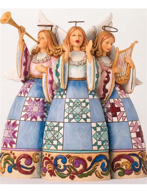 Jim Shore Heartwood Creek “choir Of Angels Rejoice Triple Angel Figurine 4031696