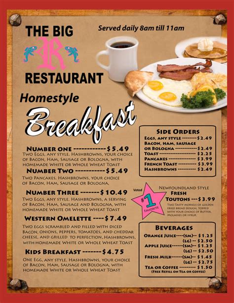 Goulds Breakfast Menu Side Orders Breakfast Menu Ham Sausage