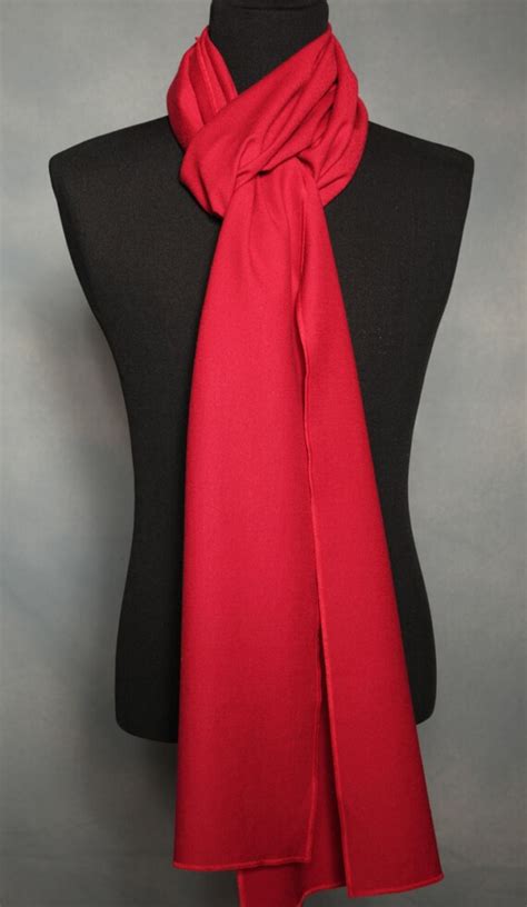 Long Red Scarf Wool Scarf Gabardine Mens Scarves Elegant Etsy