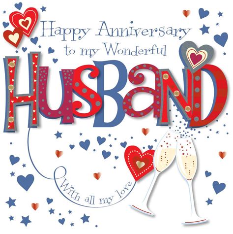 A lover, a partner, a husband, a best friend. £4.49 GBP - Wonderful Husband Happy Anniversary Greeting Card By Ta… | Happy anniversary husband ...