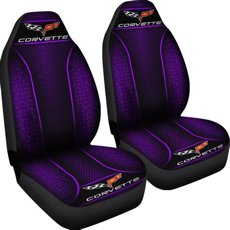 2 Front Corvette C6 Seat Covers Purple With Free Shipping My Car My Rules