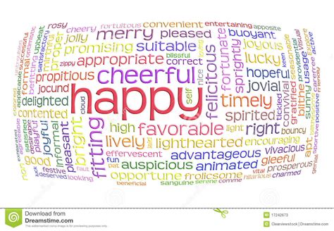 Happy Cheerful Word Cloud Stock Photos Image 17242673