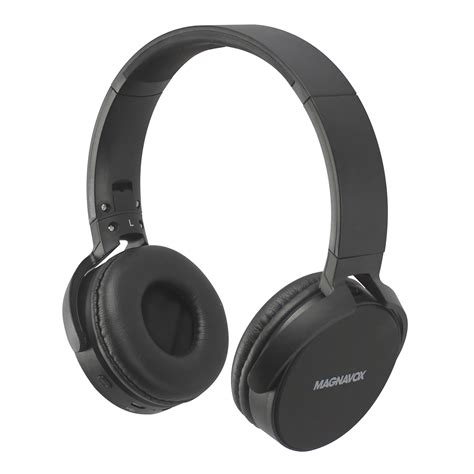 Magnavox Black Foldable Headphones with Bluetooth Wireless Technology ...