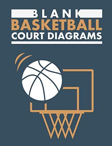 Blank Basketball Court Diagrams Notebook Basketball Coach Playbook For