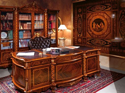 Luxurious Italian Made Presidential Desk With Exquisite Inlay And