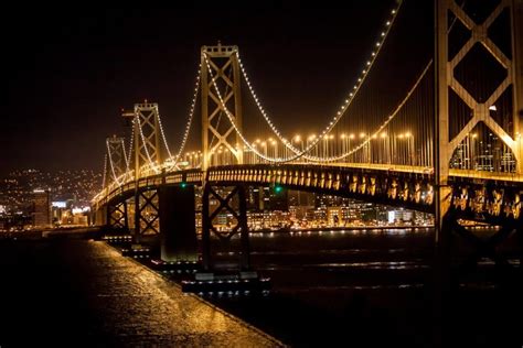Bay Bridge At Night Wallpaper San Francisco At Night San Francisco