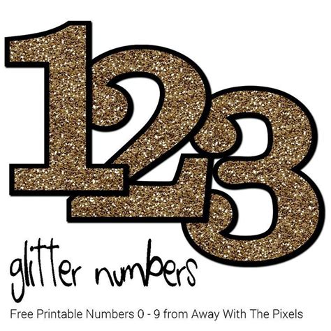 Printables Free Printable Numbers Glitter Numbers Free Printable