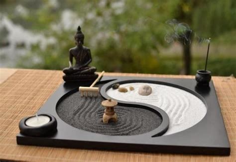 Japanese Style Wooden Zen Garden Desktop Zen Garden Mini Zen Garden