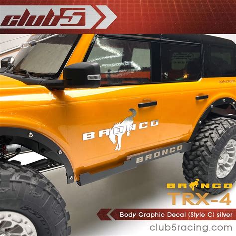 Body Graphic Decals For Traxxas Trx 4 2021 Ford Bronco C Silver Ebay