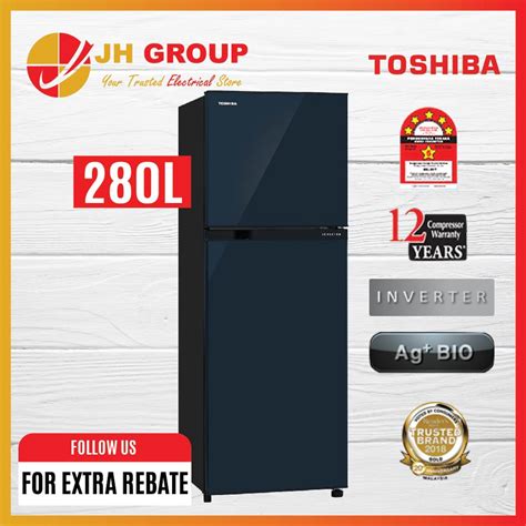 Bigger chiller and great deodorizer system. TOSHIBA 280L INVERTER 2 DOORS REFRIGERATOR GR-A28MU (UB ...
