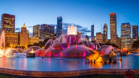 7680x4320 Chicago City Waterfall 8k 8k Hd 4k Wallpapers Images Backgrounds Photos And Pictures