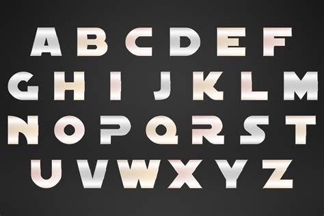 Chrome Alphabet Letters Graphic By Vinici Studio · Creative Fabrica