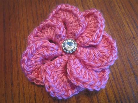 Flower Appliqué Free Crochet Pattern Free Crochet Flower