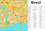 Brest tourist map - Ontheworldmap.com