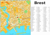 Brest tourist map - Ontheworldmap.com