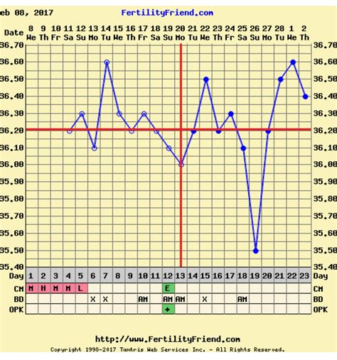 Basal Body Temperature Chart Bbt A Womans Guide On How To Read It