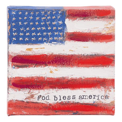 God Bless America Flag Canvas For Patriotic Home Decor Glory Haus