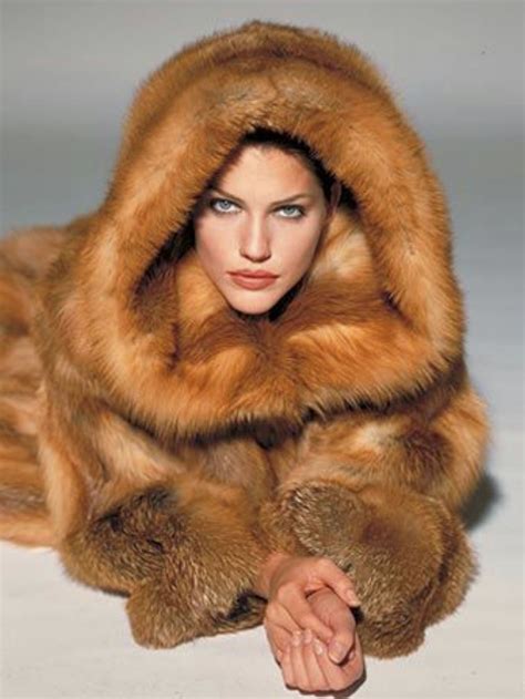 red fur top models fur fashion winter fashion fashion details