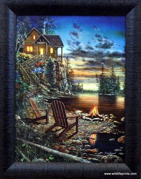 Jim Hansel Summer Pleasures Cabin Lake Art Print Framed 15 X Etsy