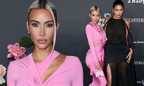 Kim Kardashian Is Radiant In Hot Pink Gown As Kylie Jenner Stuns In A