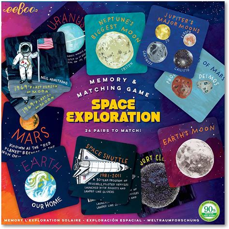 Space Exploration Memory Matching Game Planewear