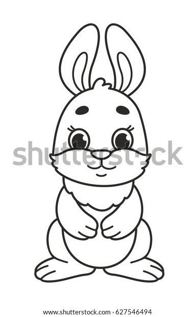 Funny Cartoon Rabbit Cute Bunny Vector เวกเตอร์สต็อก ปลอดค่าลิขสิทธิ์