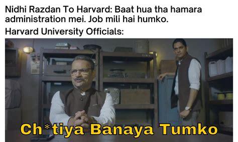 Nidhi Razdan Meme Ft Harvard University
