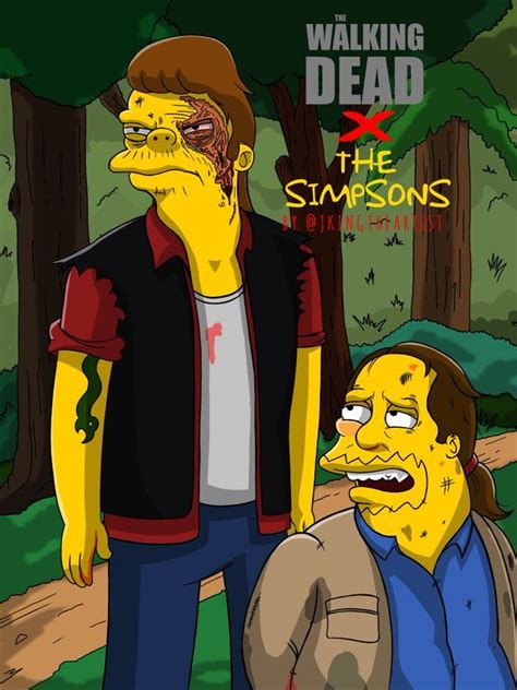 Simpsons The Walking Dead Mashup The Walking Dead The Simpsons