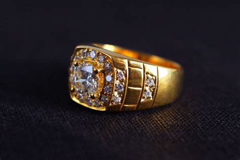 Vintage Mens Signet Pinky Diamond Ring 20k Gem Gardener