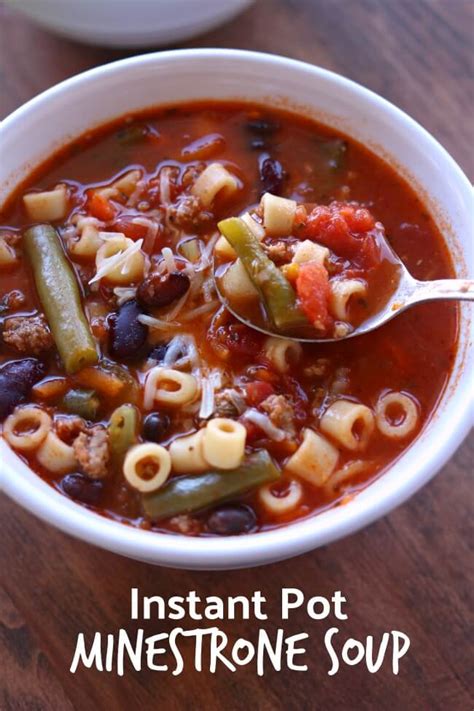 The instant pot makes it possible to enjoy this traditionally slow cooked meat much faster and just as delicious. Instant Pot (Ground Turkey) Minestrone Soup - 365 Days of Slow Cooking and Pressure Cooking