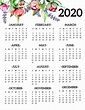 2020 Calendar Year At A Glance Printable
