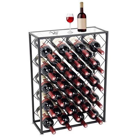 Most Popular Metal Wine Storage Rack 32 Bottle Display Red Wine Rack