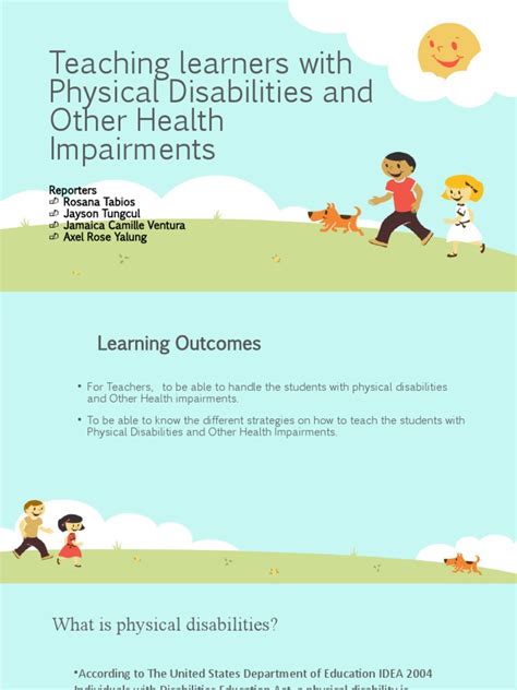 Teaching Learners With Physical Disabilities And Other Health