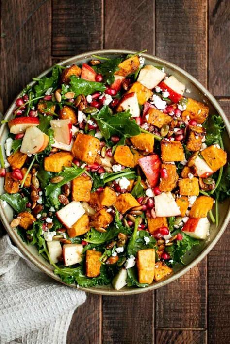 Fall Harvest Salad With Butternut Squash And Apple Ahead Of Thyme
